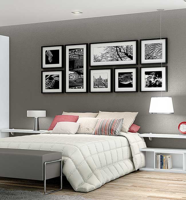 Decoração de quarto com quadro