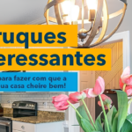 Sala de jantar com decoração aromática usando plantas